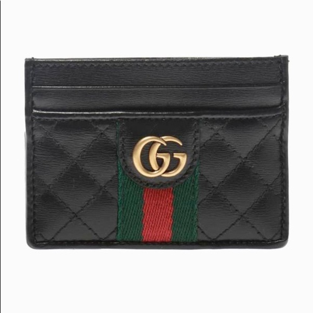 Gucci GG Marmont Web Quilted
Leather Card Case